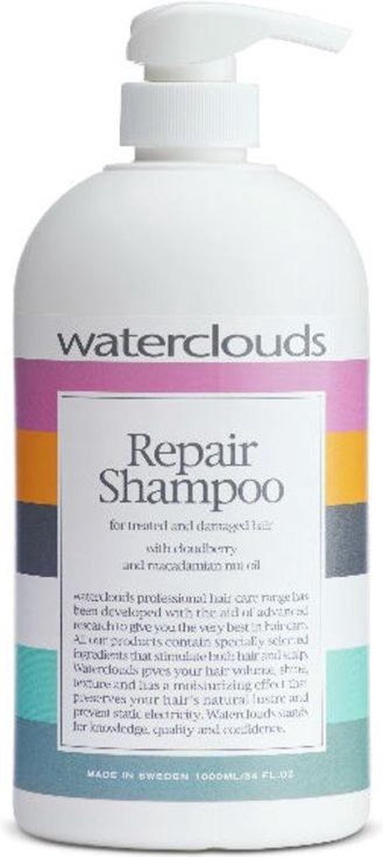 Waterclouds Repair Shampoo -1000 ml -  vrouwen - Voor Beschadigd haar/Droog haar