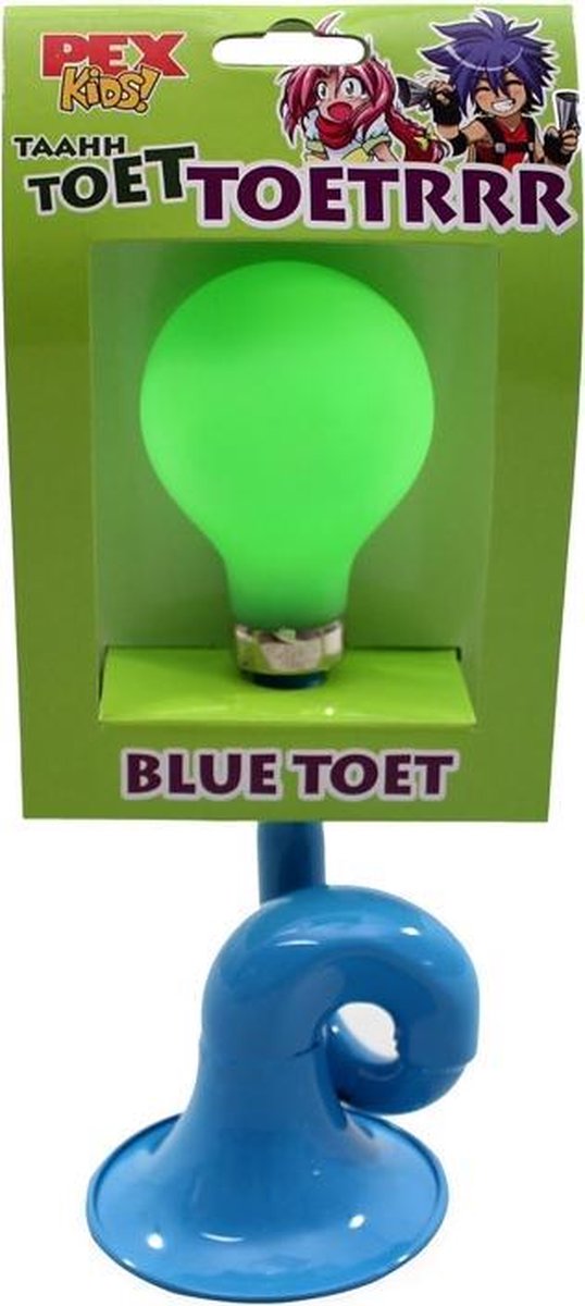 PexKids kindertoeter posthoorn - blauw / groen