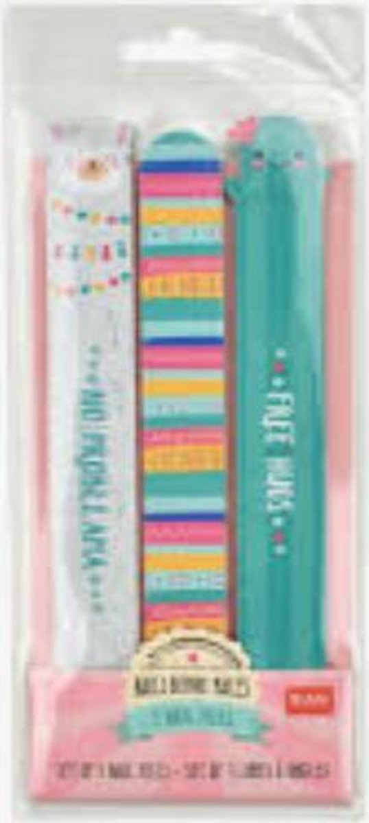 Legami set met 3 nagelvijlen in cadeau verpakking