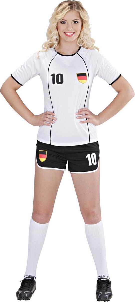 Voetbal Kostuum | Sexy Voetbal Meisje Duitsland | Vrouw | Small | Carnaval kostuum | Verkleedkleding