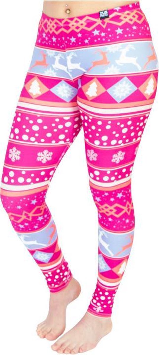ZUMPREMA Foute kerst legging - Roze - paars