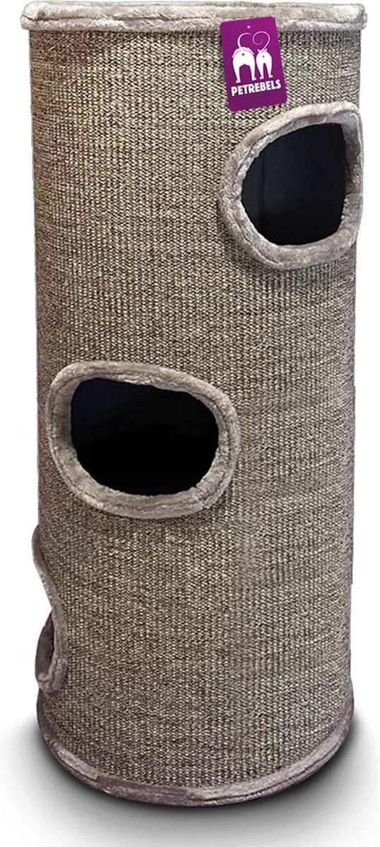 Petrebels Dome 110 Krabton voor katten - Cappuccino - Ø 45 x 110 cm - stabiel
