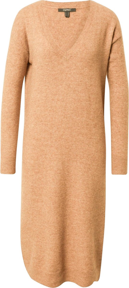 Esprit Collection gebreide jurk Beige Gemêleerd-L