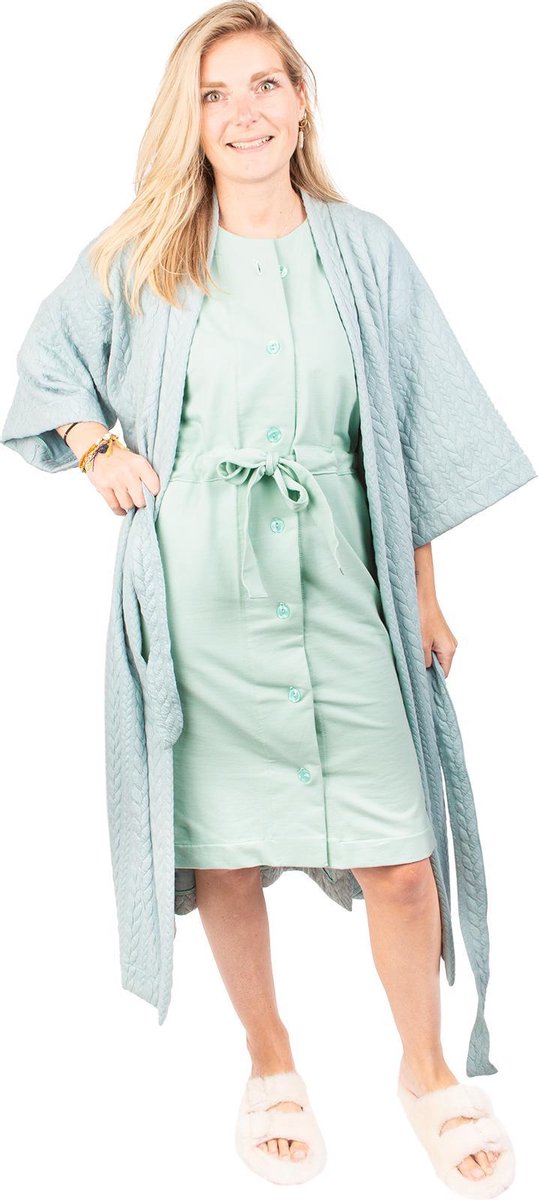 Tjar kimono - mint - maat XXL - kleding - unisex - badjas