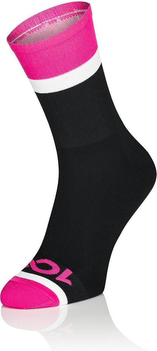 Winaar Fietssokken Giro Roze/Zwart/Wit Maat L (45-46)