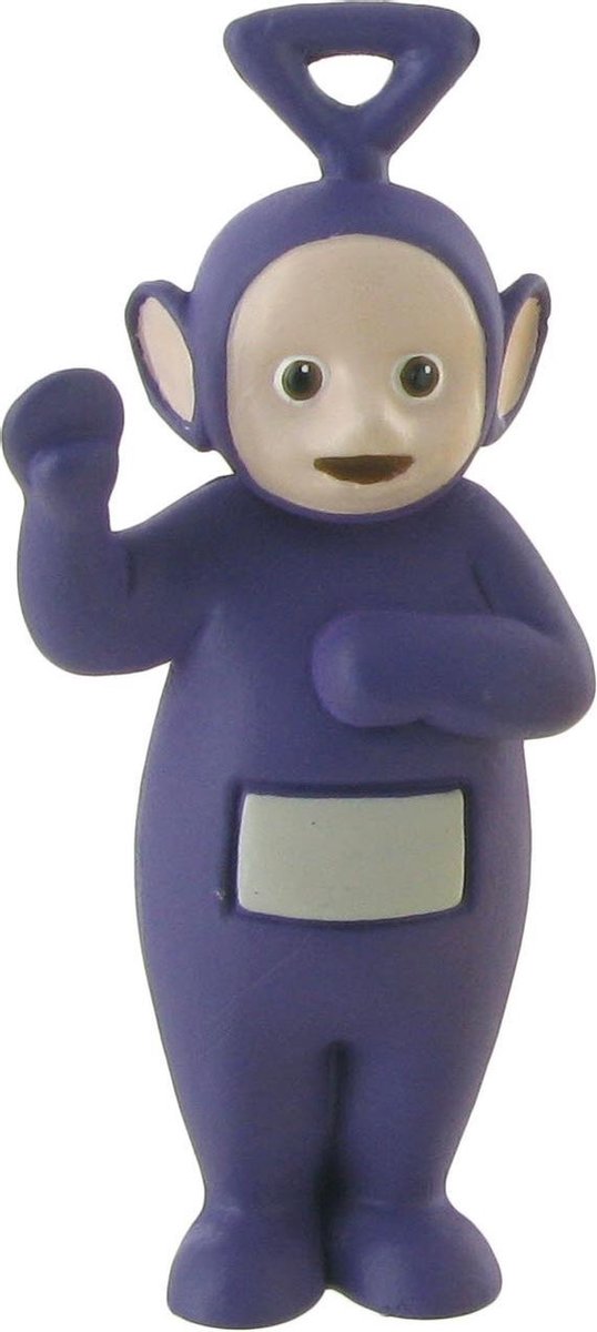 Teletubbies Tinky Winky taart topper decoratie 8 cm.