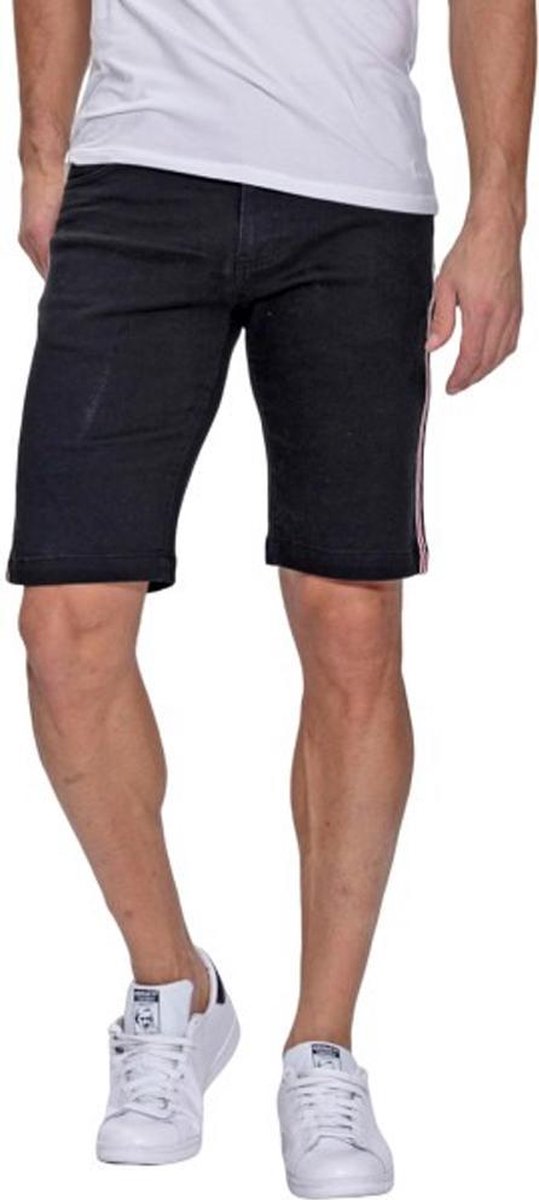 MZ72 - Heren Jeans Short - Fold - Stretch - Zwart