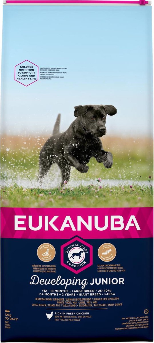 Eukanuba Developing Junior Large Breed Kip - Hondenvoer - 12 kg