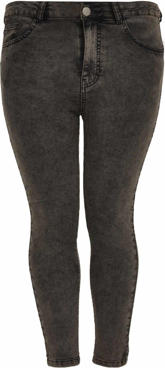 Yoek | Grote maten - dames jeans skinny 7/8 - grijs