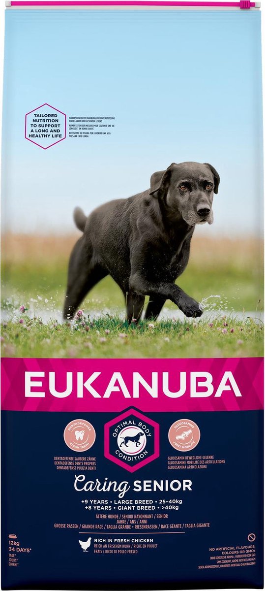Eukanuba Caring Senior Large Breed Kip - Hondenvoer - 12 kg