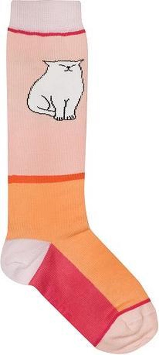 HEBE - kindersokken - kat - roze - Maat 29/32