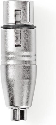 XLR-Adapter | XLR 3-pins female + RCA female | 10 stuks | Metaal