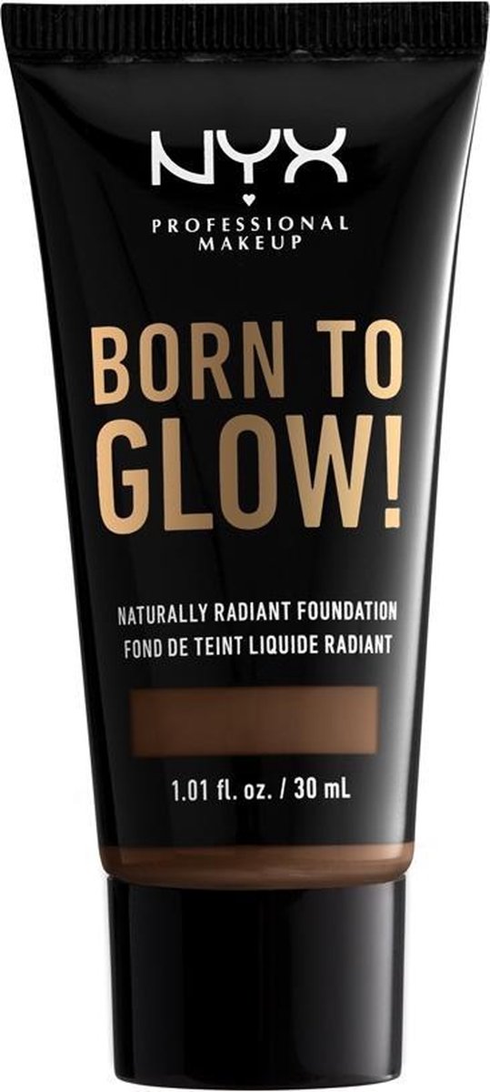 NYX Professional Makeup Born To Glow! Naturally Radiant Foundation - Deep Rich BTGRF20 - Foundation - 30 ml