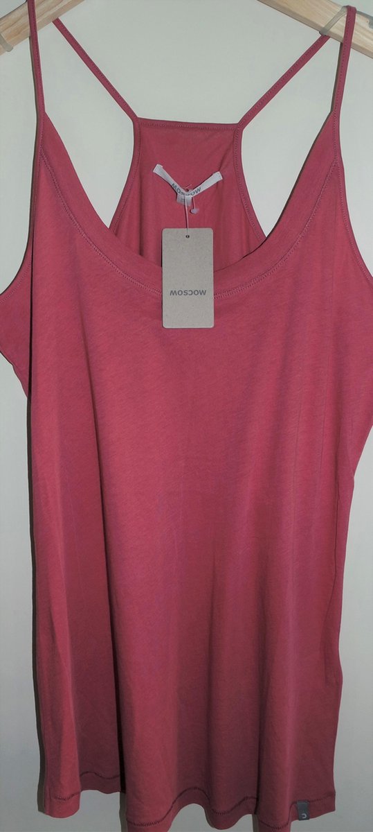 Tanktop Fine Cotton Moscow - Pomegranate - Maat XL