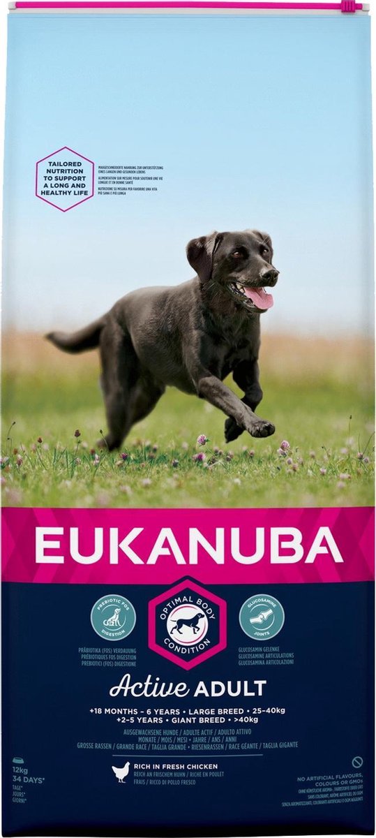 Eukanuba Dog Adult - Large Breed - Kip - Hondenvoer - 12 kg