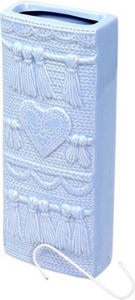 Radiator bak luchtbevochtiger / waterverdamper rechthoekig hart design babyblauw 19 cm - Waterverdampers verwarming
