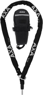 Axa RLC100 Insteekketting + Zadeltasje - 100cm - Met zadeltasje - Zwart