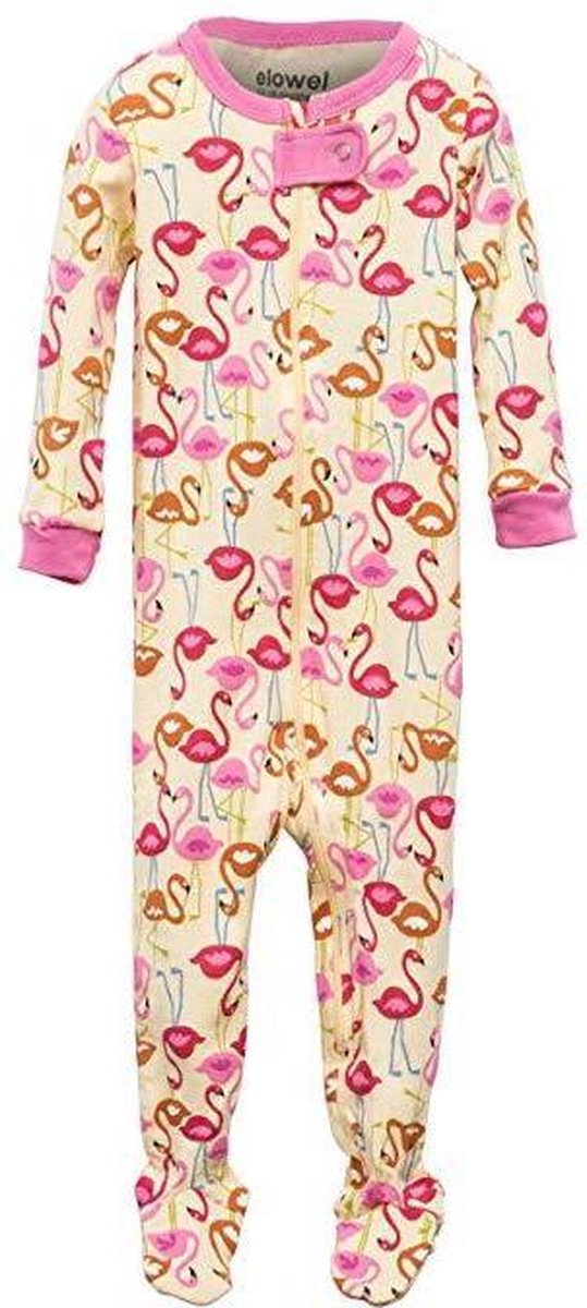 Meisjes Pijama Katoen Met Flamingo Ontwerp (Maat 12-18 Maanden)