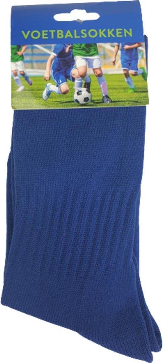 Voetbalsokken 1 Paar Met Elastische Band & Boord - Blauw - Maat 41 / 44- Unisex