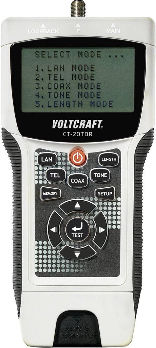 VOLTCRAFT CT-20TDR Kabeltester Geschikt voor Afgeschermde/niet-afgeschermde kabels