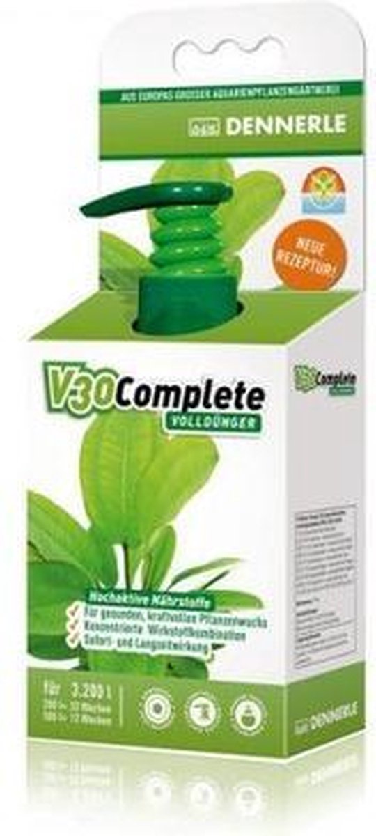 Dennerle V30 Complete - Volledige bemesting voor uw aquarium planten - 100ml voor 3200 liter aquariumwater