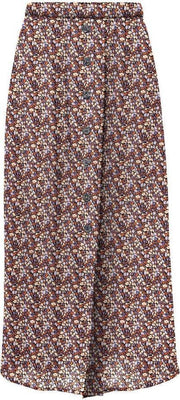 Onlnova Life Button Skirt Aop Wvn 8 15222223 Black/viola Dits