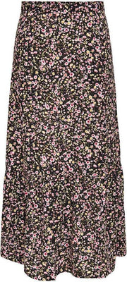 Jdyurban Hw Midcalf Skirt Wvn 15227579 Black/multicolor