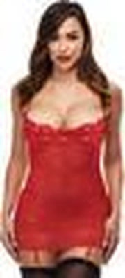 Open beker chemise met garters