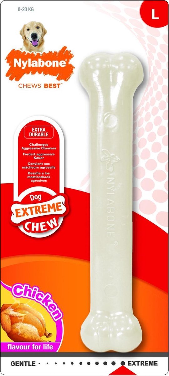 Nylabone Harde Bijters Kluif - Kip - Voor Honden tot 20 kg