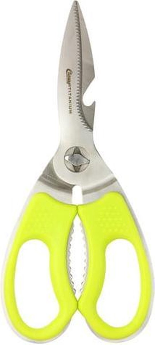 Schaar clauss titanium - 21cm lime stelbaar op blister