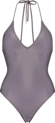 WALLIEN - Dames Badpak Halter - Night Swimming - Grijs