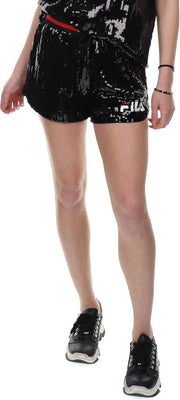 FILA Women Kiku Sequin Shorts Black