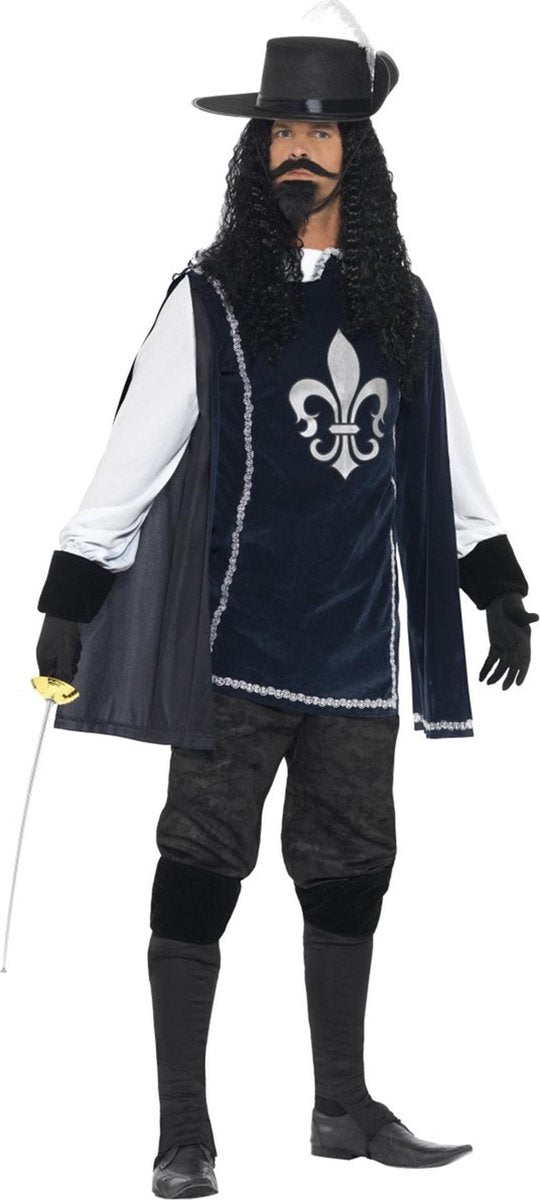 "Blauwe musketiers kostuum voor mannen  - Verkleedkleding - Large"