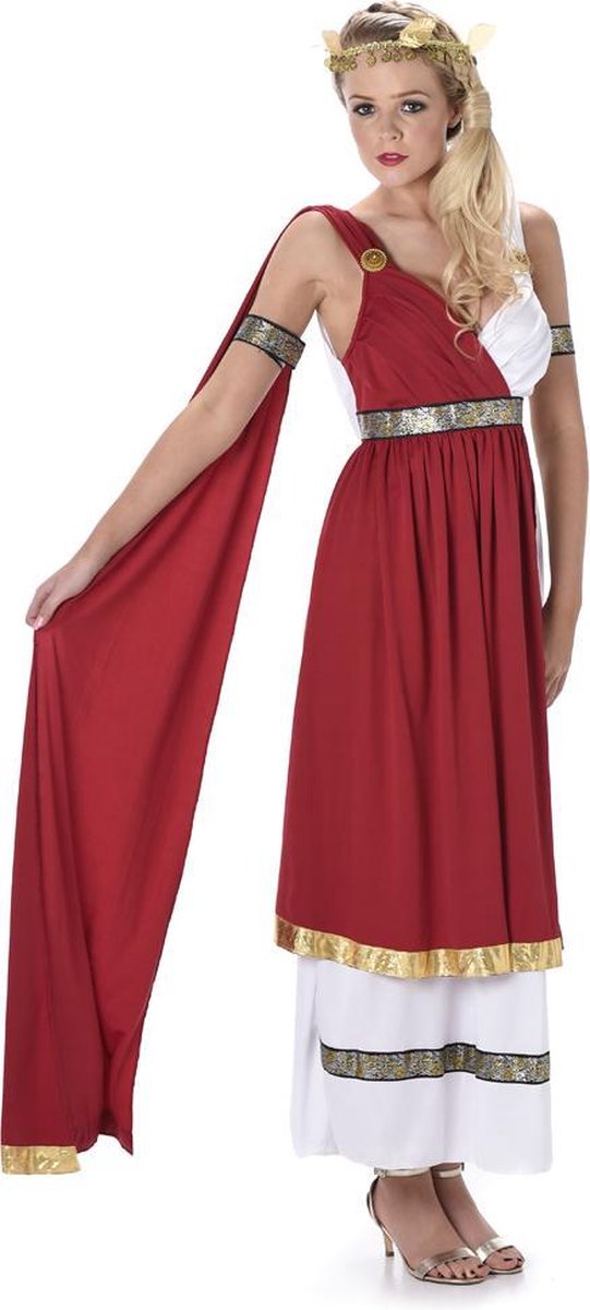 Karnival Costumes Verkleedkleding Kostuum Romeinse Keizerin voor vrouwen Rood Wit - XS