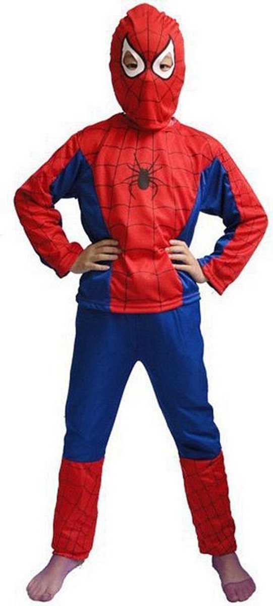 WiseGoods Spiderman Pak - Verkleedkleren Jongens - Verkleedkleding - Kinderkostuum - Kinder Pak - Maat 128-134 - Rood / Blauw