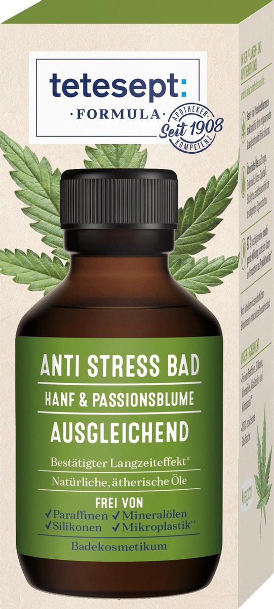 tetesept Anti Stress Bad Formula Hennep & Passiebloem (100 ml)