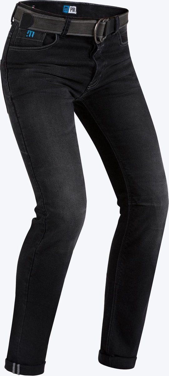 PMJ Legend Caferacer Black Washed Motorcycle Jeans 34