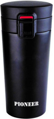Vacuum Thermosbeker - 380ml - Zwart - Lock Systeem - Pioneer