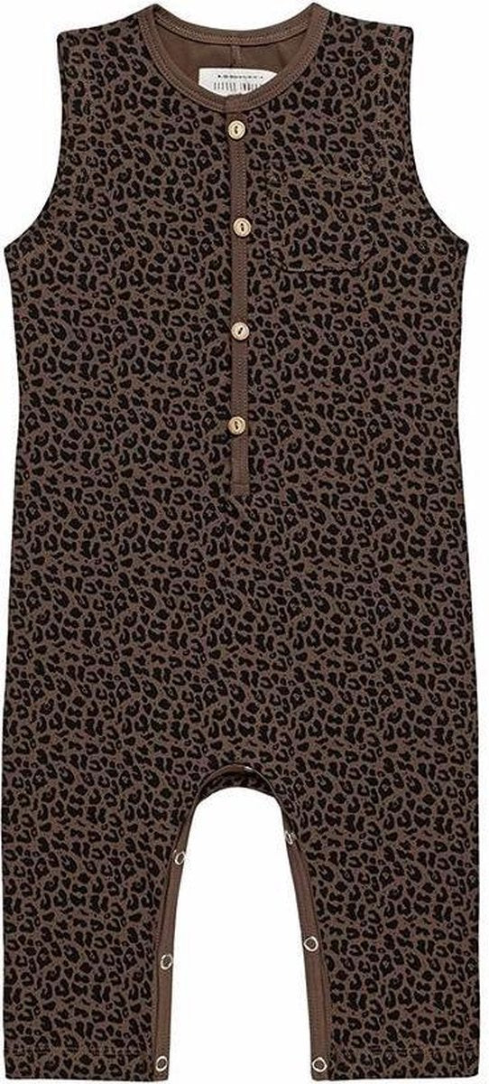 Little Indians Jumpsuit Leopard Junior Katoen Bruin Maat 62
