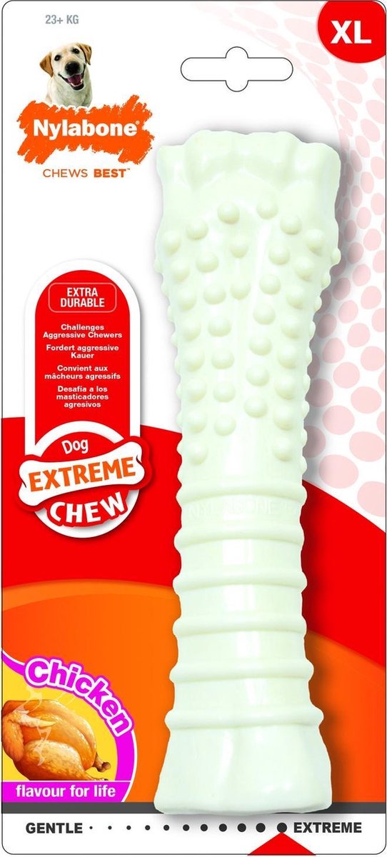 Nylabone Harde Bijters Kluif - Kip - Voor Honden tot 30 kg