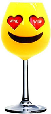 dci EMOJI HEART EYES XL WINE GLASS