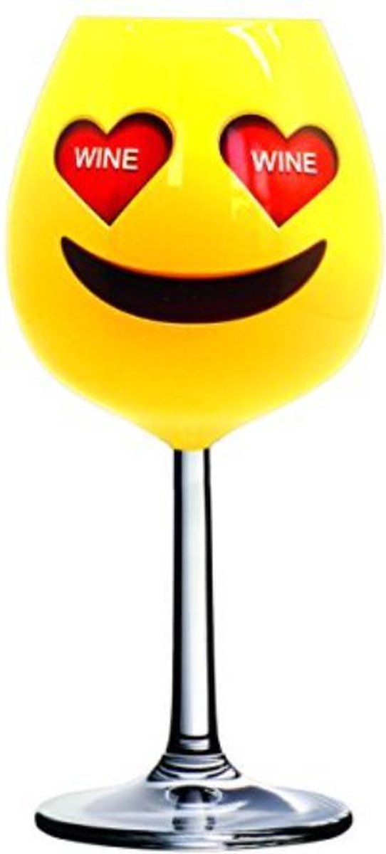 dci EMOJI HEART EYES XL WINE GLASS