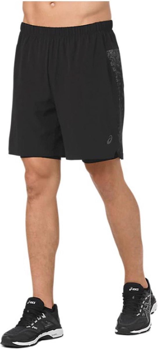 Asics Asics 7IN 2-IN-1 Sportbroek - Maat XXL  - Mannen - zwart