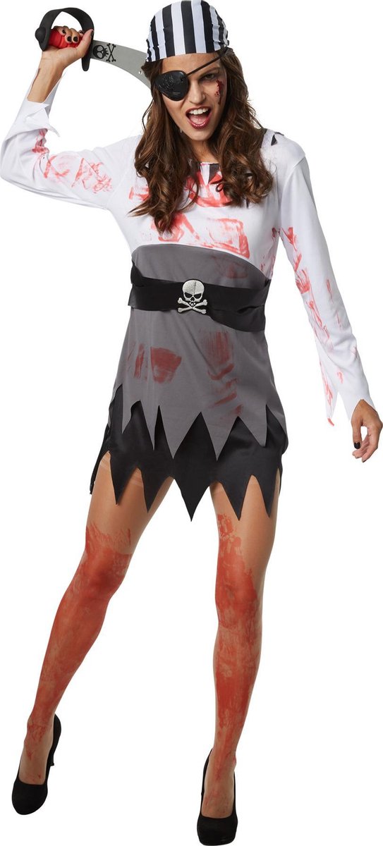dressforfun - Griezelige zeeroofster M  - verkleedkleding kostuum halloween verkleden feestkleding carnavalskleding carnaval feestkledij partykleding - 302251