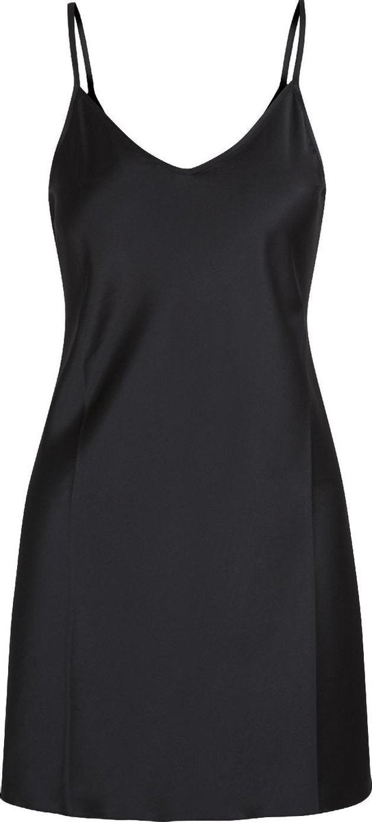 LingaDore - Satin Chemise Zwart - maat S - Zwart