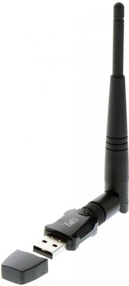 T'nB - 600 Mbps Wi-Fi AC-sleutel met afneembare antenne - zwart - ADWF600AC