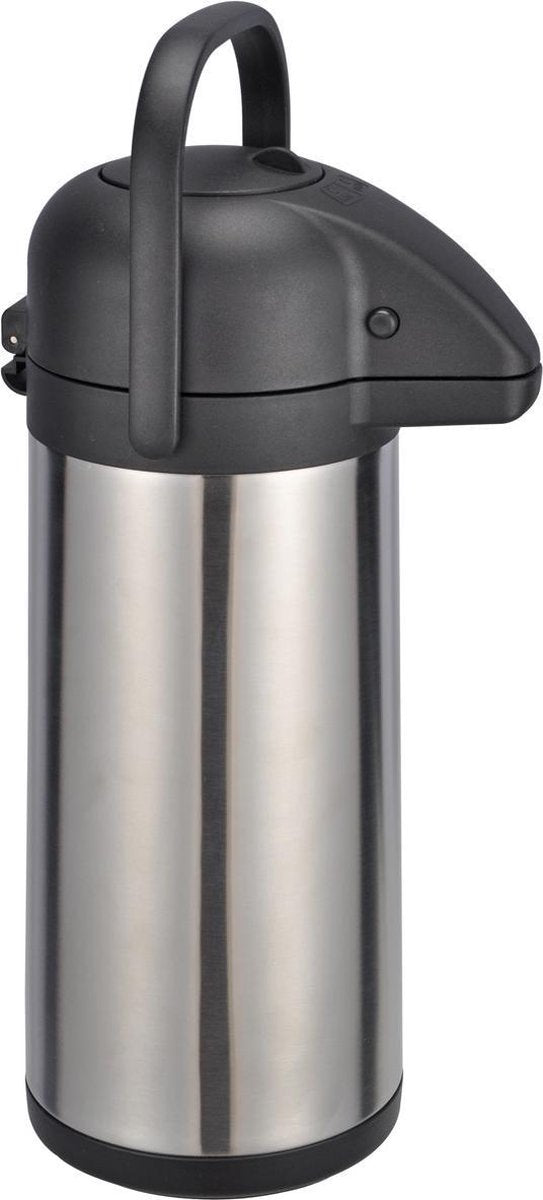 Haushalt Pomp Thermoskan met dispenser - 3 liter - Pomp - RVS