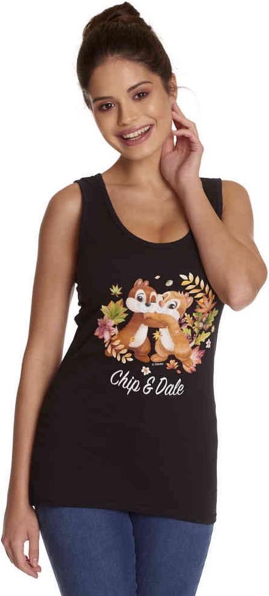 Disney Chip 'n' Dale Mouwloze top -L- Chip'n'Dale Friends Zwart