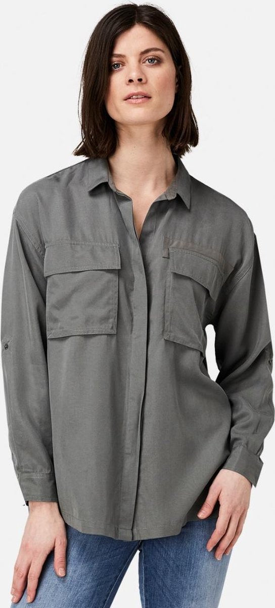 Silvercreek  Keira Blouse  Vrouwen Green Army XL (42)