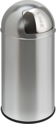 EKO Pushcan Prullenbak - 40 l - Mat RVS